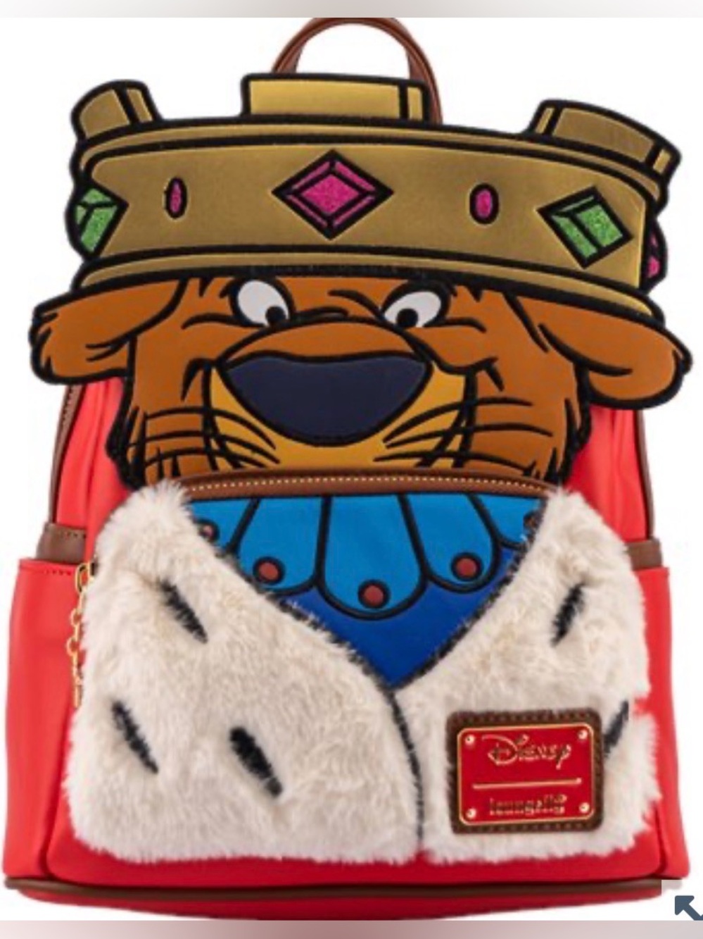 NWT Loungefly Disney Robin Hood Prince John cosplay mini backpack